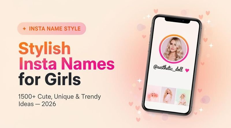 1500+ Stylish Instagram Names for Girls (2026 Trendy, Cute & Unique Ideas)