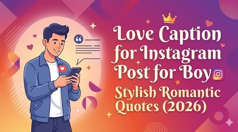 Love Caption for Instagram Post for Boy – Stylish Romantic Quotes (2026)